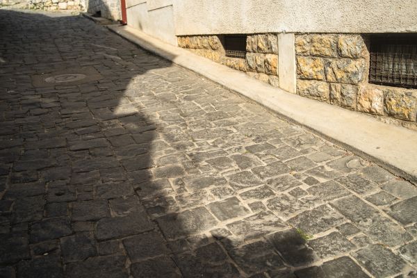 Stone Sidewalk Repair in Chagrin Falls