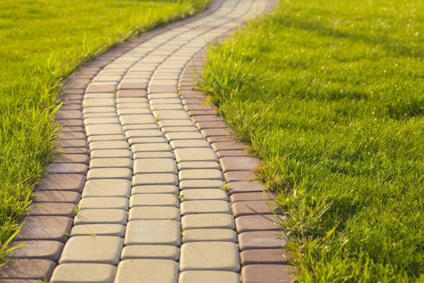 Sidewalk Brick Repair in Chagrin Falls